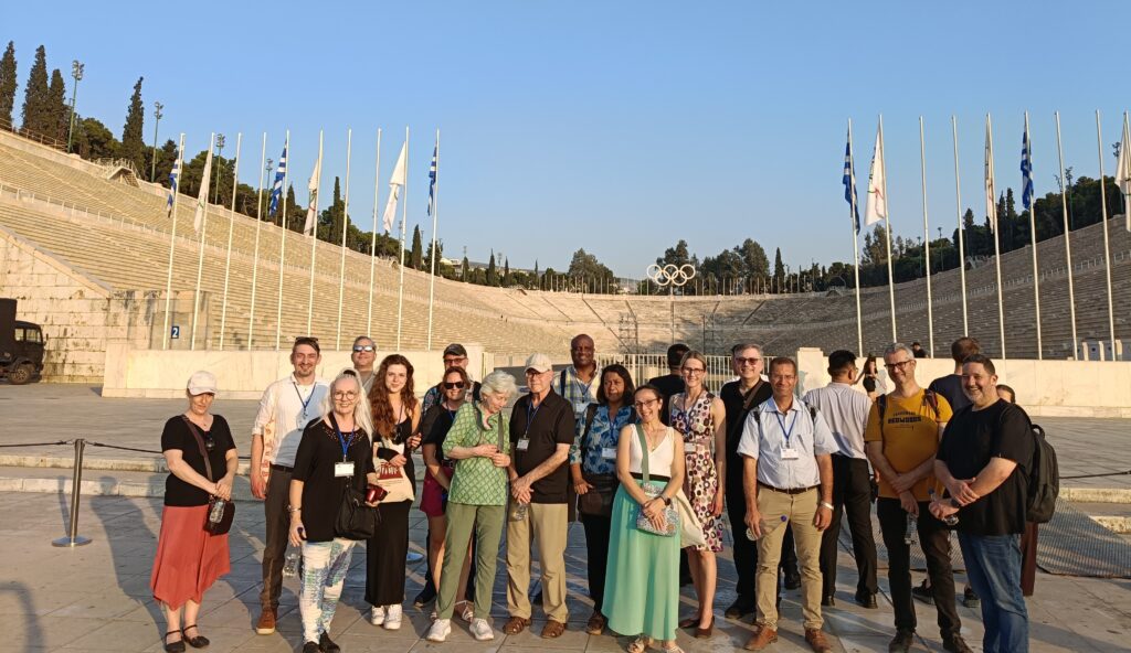 Group photo of the participants in front of the Panathenaic Stadium Group photo of the participants in front of the Panathenaic Stadium